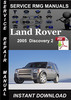 Thumbnail 2005 Land Rover Discovery 2 Service Manual Download
