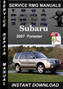 Thumbnail 2007  Subaru Forester Service Repair Manual Download