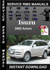 Thumbnail 2002 Isuzu Axiom Service Repair Manual Download