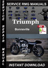 Thumbnail Triumph Bonneville Service Repair Manual Download Thumbnail Triumph Bonneville Service Repair Manual Download