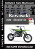 Thumbnail 2006 Kawasaki KX85 KX100 Service Repair Manual Download