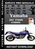 Thumbnail 2007 Yamaha XT660R XT660RX Service Repair Manual Download