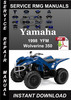 Thumbnail 1998 Yamaha YFM Wolverine 350 Service Repair Manual Download Thumbnail 1998 Yamaha YFM Wolverine 350 Service Repair Manual Download