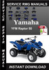 Thumbnail Yamaha YFM Raptor 50 Service Repair Manual Download Thumbnail Yamaha YFM Raptor 50 Service Repair Manual Download