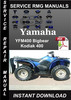 Thumbnail 2000 Yamaha YFM400 Bigbear Kodiak 400 Service Repair Manual Thumbnail 2000 Yamaha YFM400 Bigbear Kodiak 400 Service Repair Manual