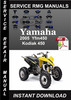 Thumbnail 2005 Yamaha Yfm450 Kodiak 450 Service Repair Manual Download Thumbnail 2005 Yamaha Yfm450 Kodiak 450 Service Repair Manual Download