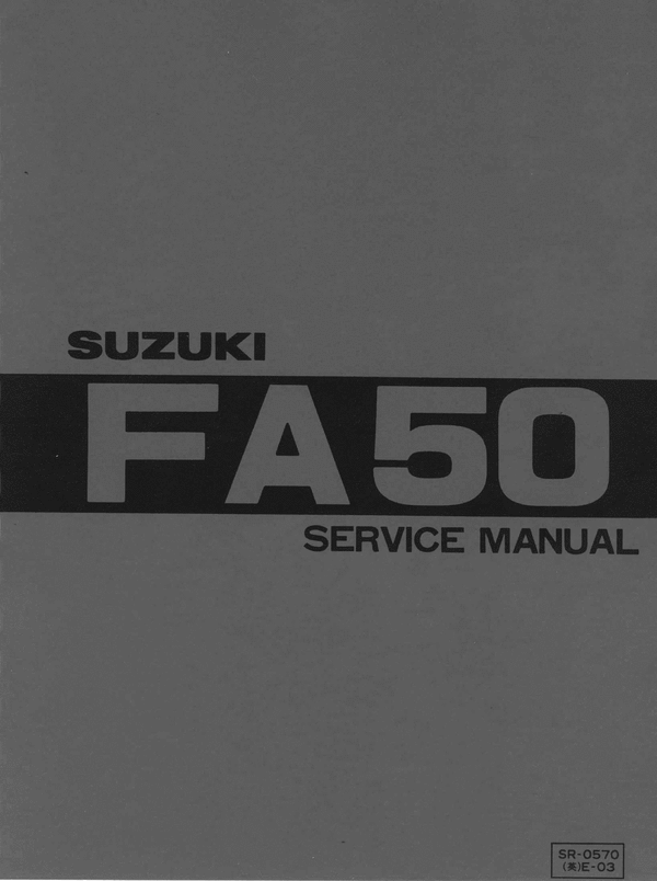 Product picture 1980 Suzuki FA50 Service Repair Manual Download