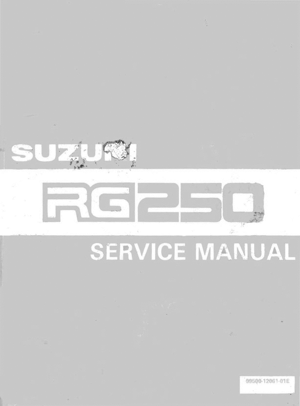 Product picture 1987 Suzuki RG250 Service Repair Manual Download
