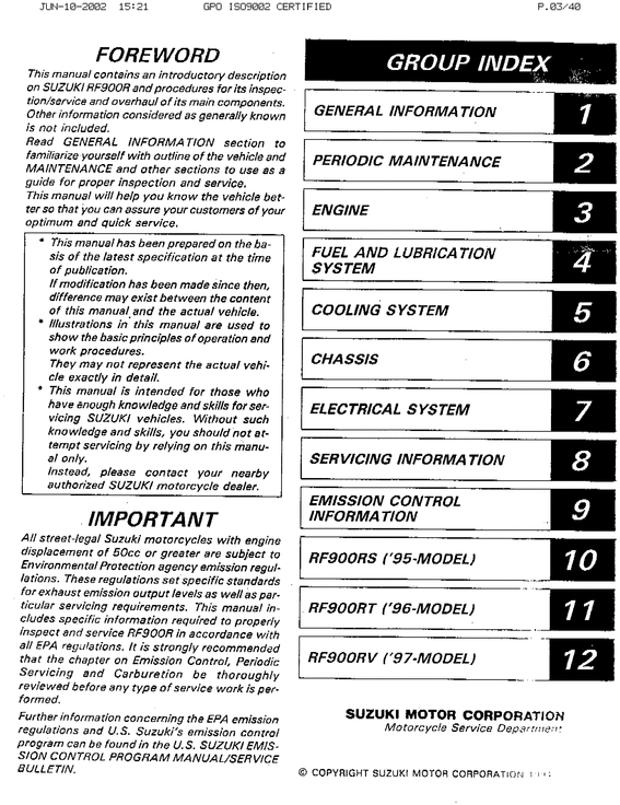 Product picture 1995 Suzuki RF900R Service Repair Manual Download