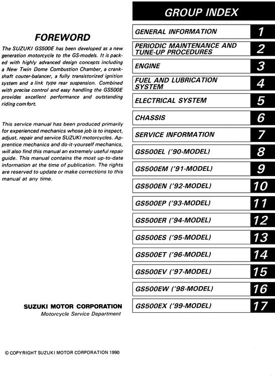 Product picture 1998 Suzuki GS500E Service Repair Manual Download
