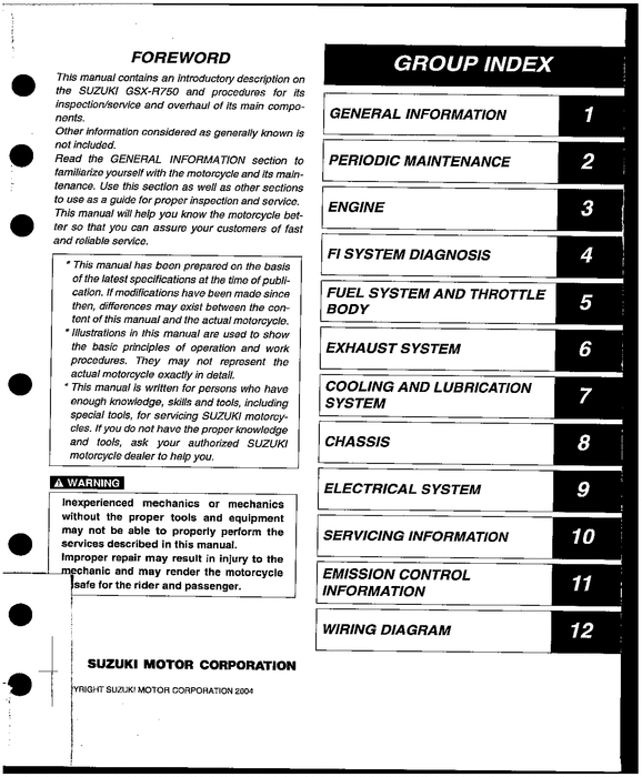 Product picture 2004 Suzuki GSXR750 Service Repair Manual Download