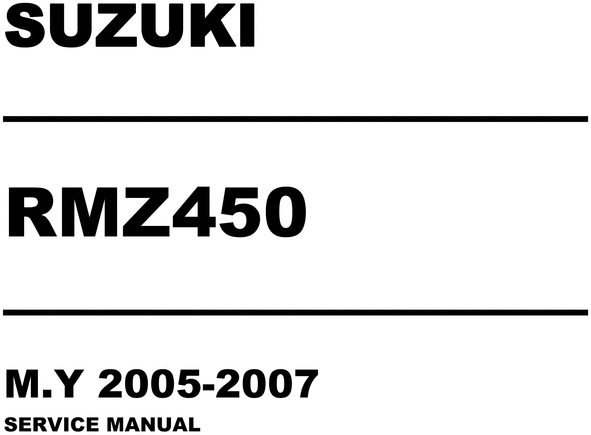 Product picture 2006 Suzuki RMZ450 Service Repair Manual Download