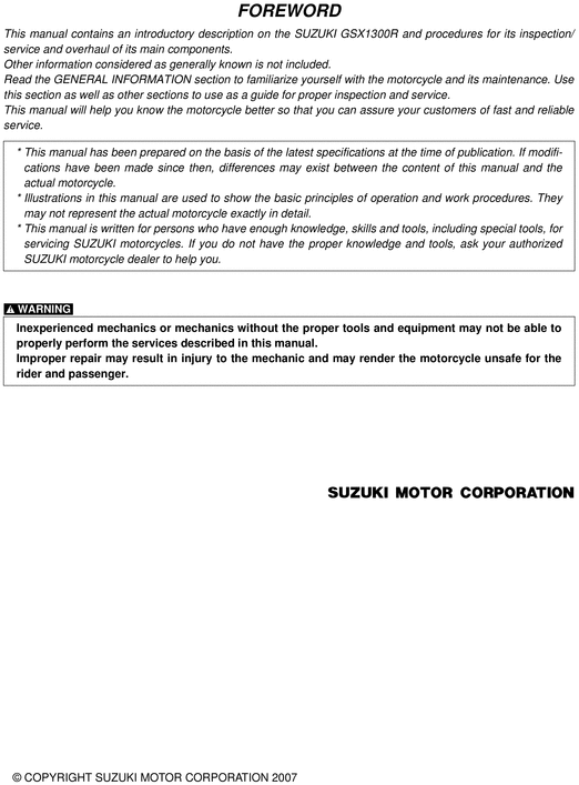 Product picture 2009 Suzuki GSXR1300 Hayabusa Service Repair Manual Download