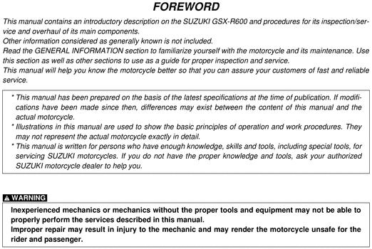 Product picture 2009 Suzuki GSXR600 GSX R600 Service Repair Manual Download