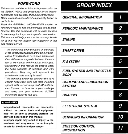Product picture 2009 Suzuki VZ800 Service Repair Manual Download