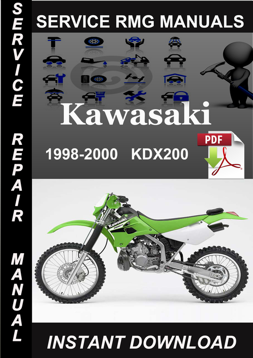 Product picture 1998 1999 2000 Kawasaki KDX200 Service Repair Manual Downloa