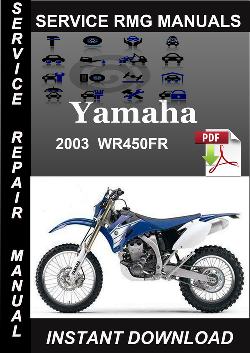 Product picture 2003 Yamaha WR450FR Service Repair Manual Download