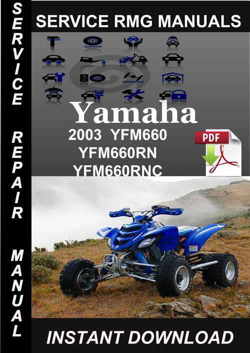 Product picture 2003 Yamaha YFM660 YFM660RN YFM660RNC Service Repair Manual 