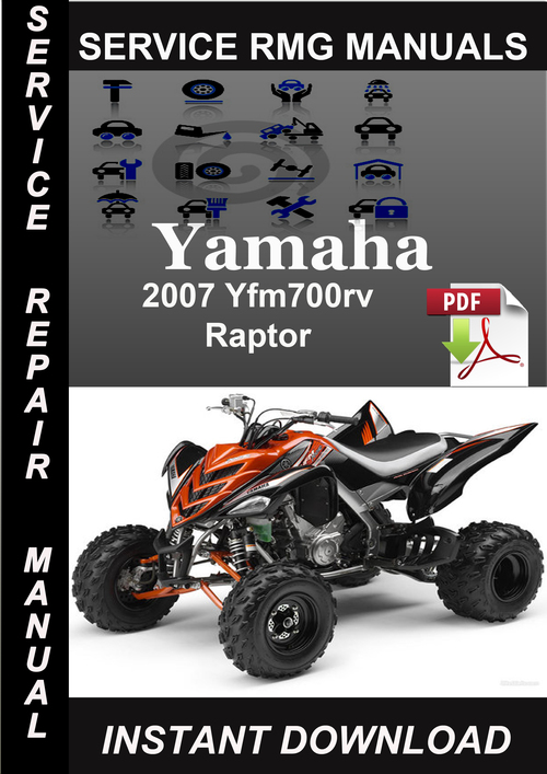 Product picture 2007 Yamaha Yfm700rv Raptor Service Repair Manual Download