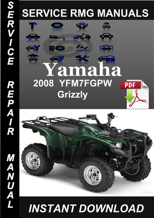 Product picture 2008 Yamaha YFM7FGPW Grizzly Service Repair Manual Download