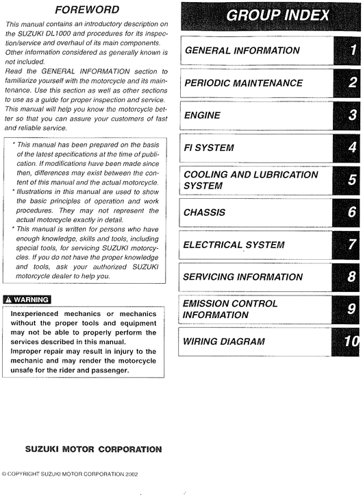 Product picture Suzuki DL1000 Service Repair Manual Download